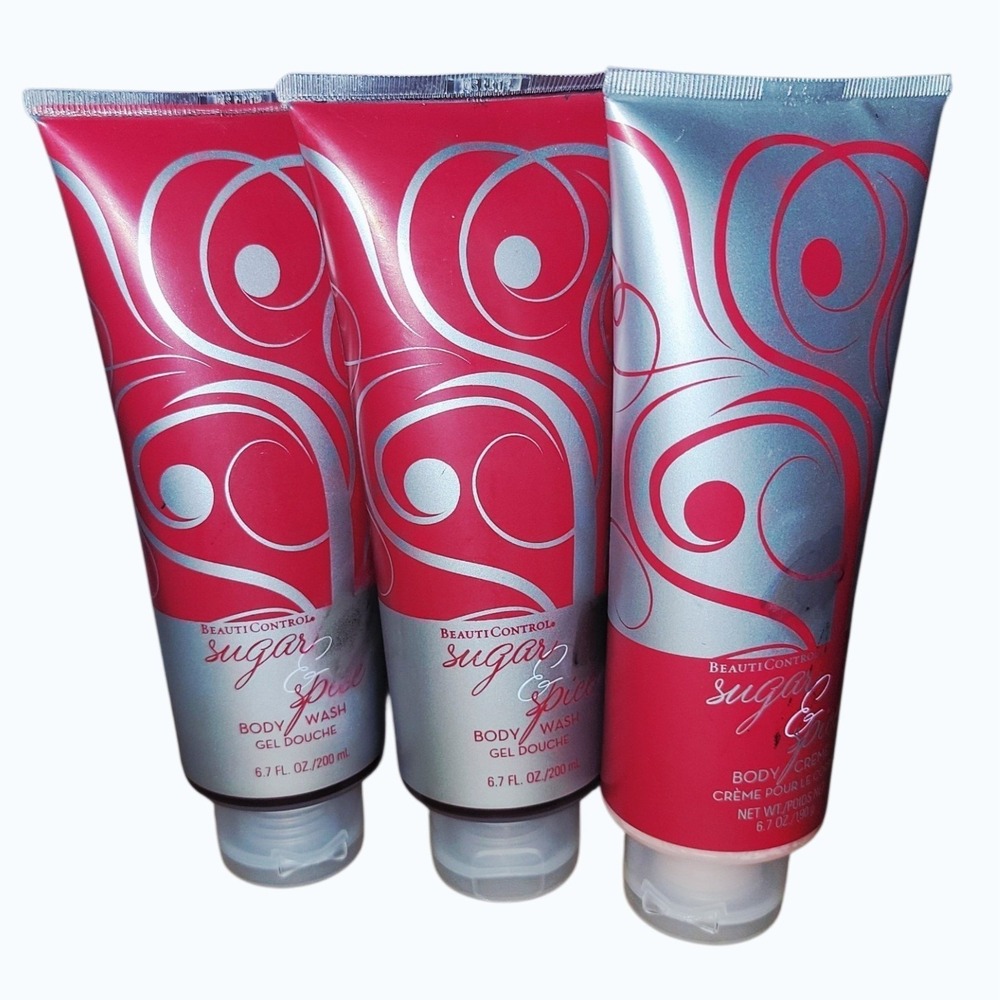 BeautiControl Sugar & Spice Body Wash & Body Creme 6.7 oz Lot of 3 NEW Retired